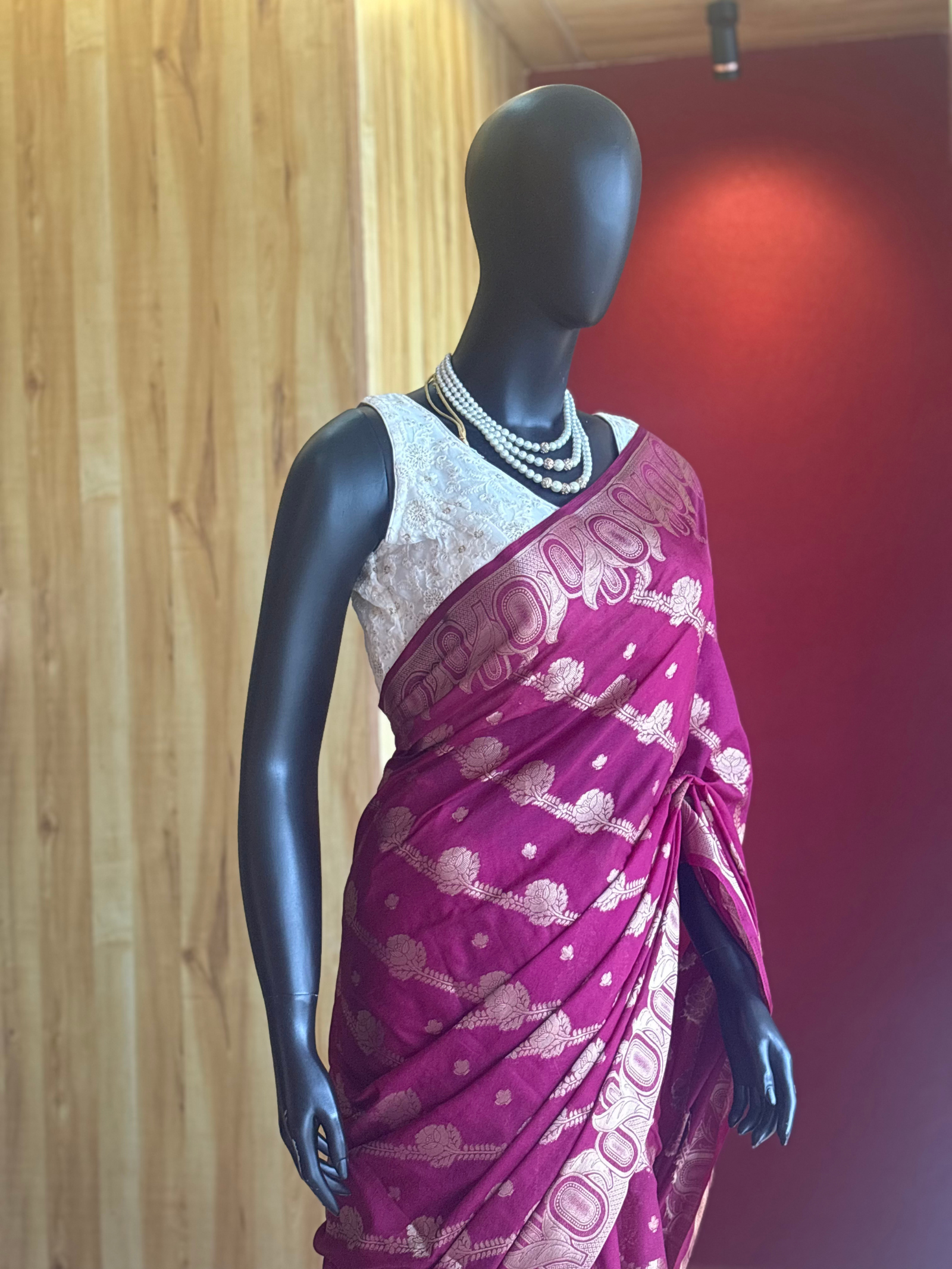 Celeste Glow Georgette Sequin Saree