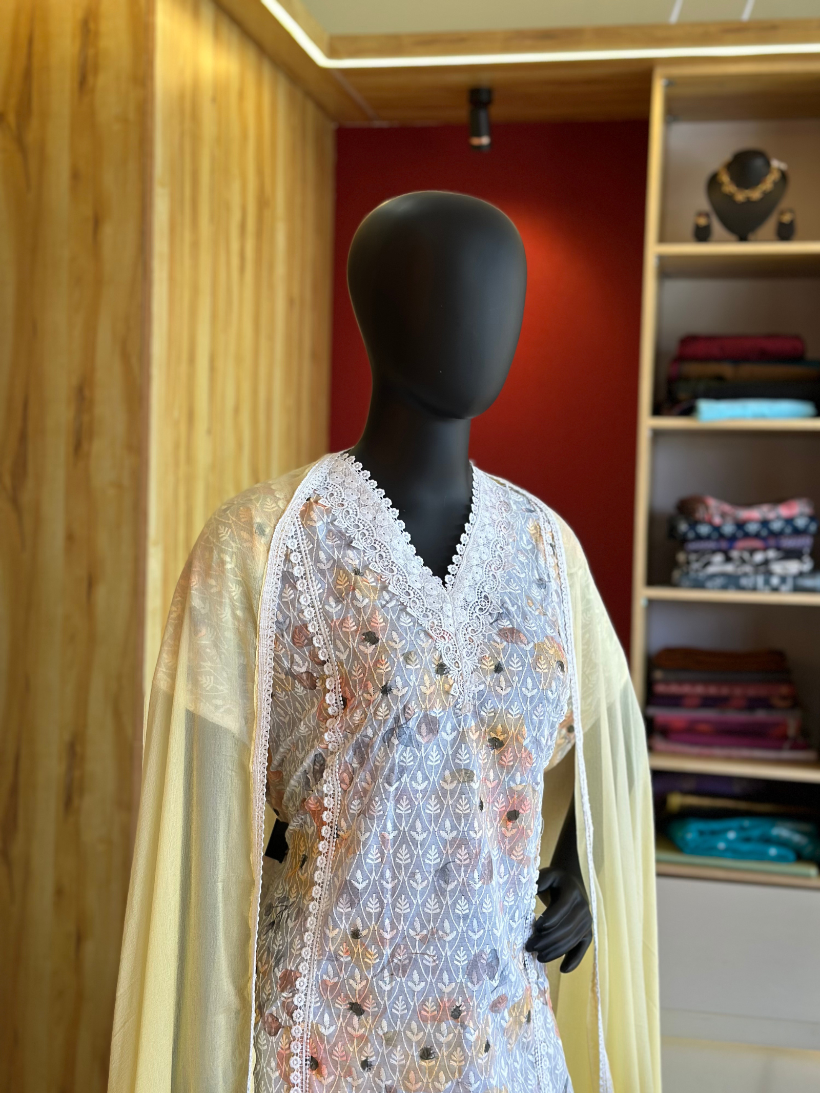 Hakoba Floral Printed Churidar Material