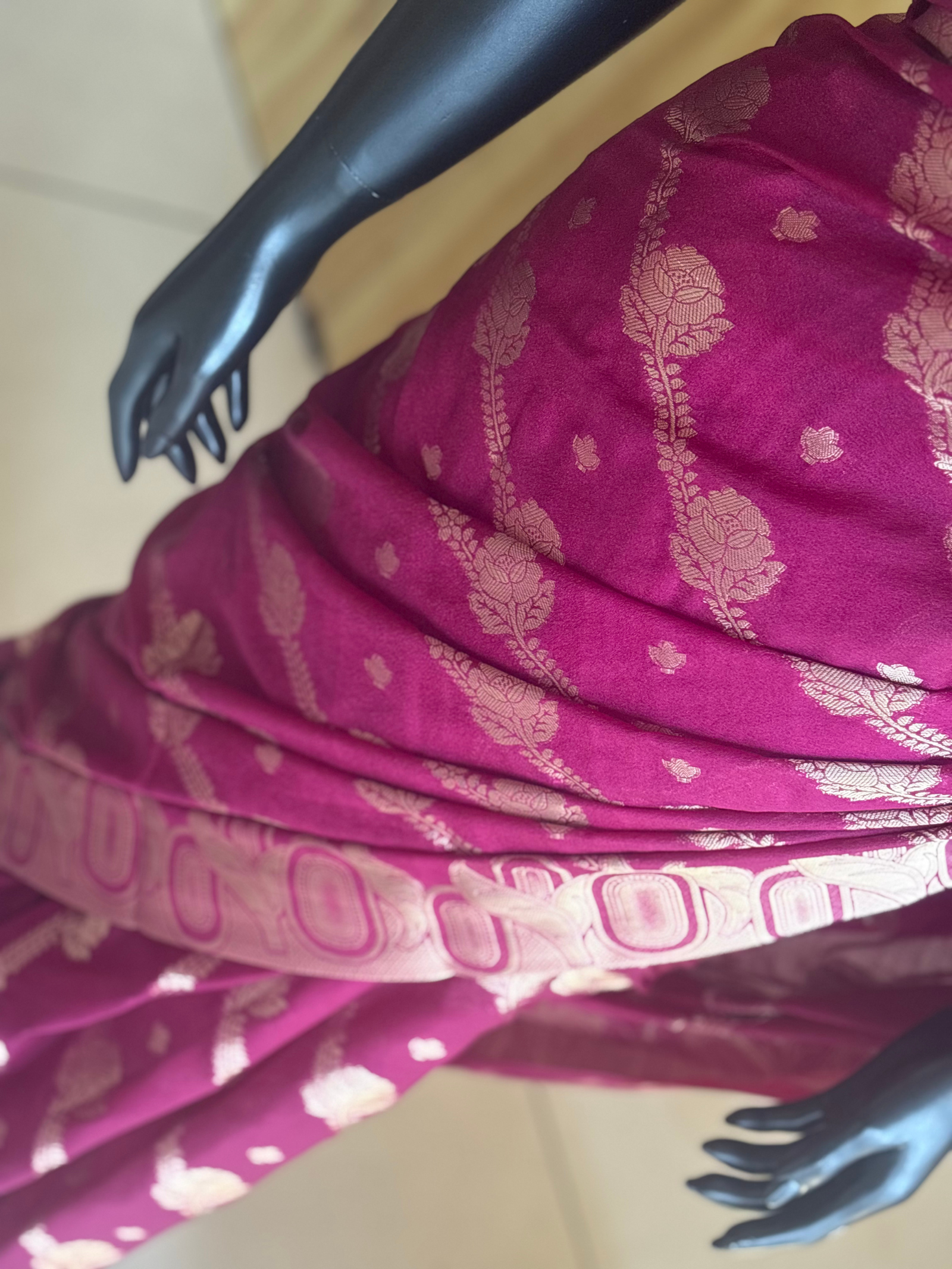 Celeste Glow Georgette Sequin Saree