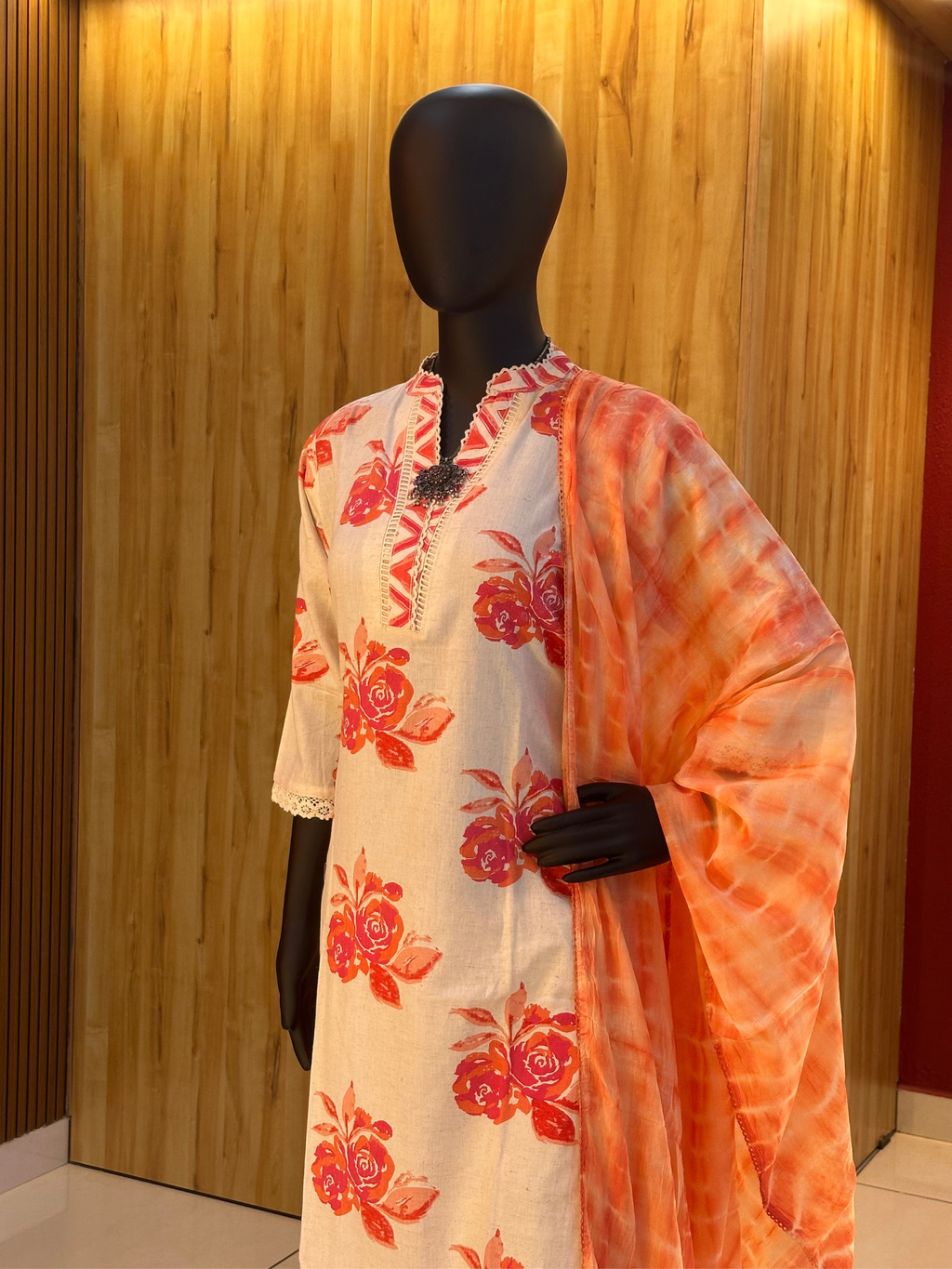 Khadi Cotton Three-Piece Set – Authentic Ethnic Elegance from Ayka Fashions