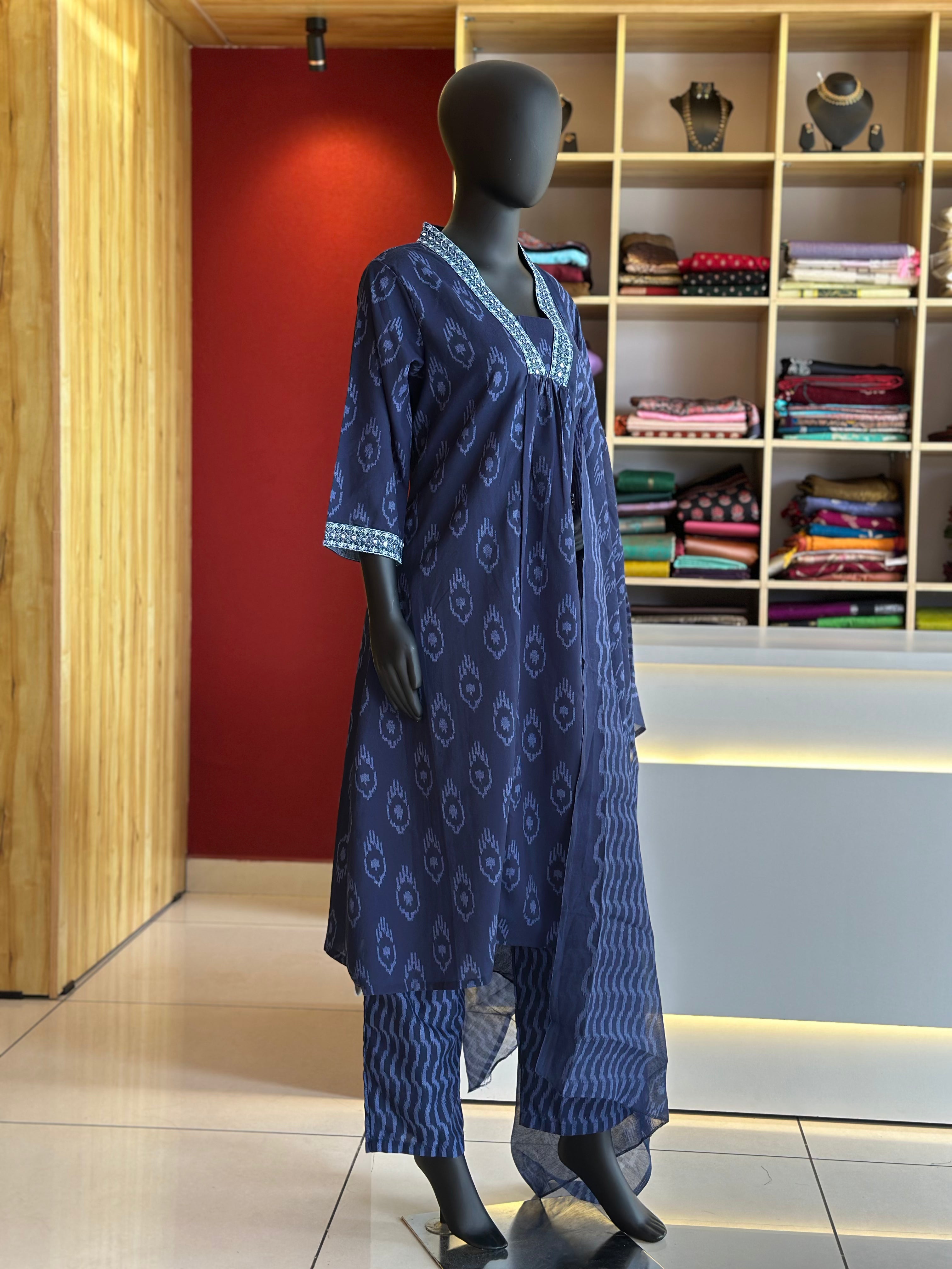 Premium Cotton Churidar Set – Elegant Comfort with Timeless Style