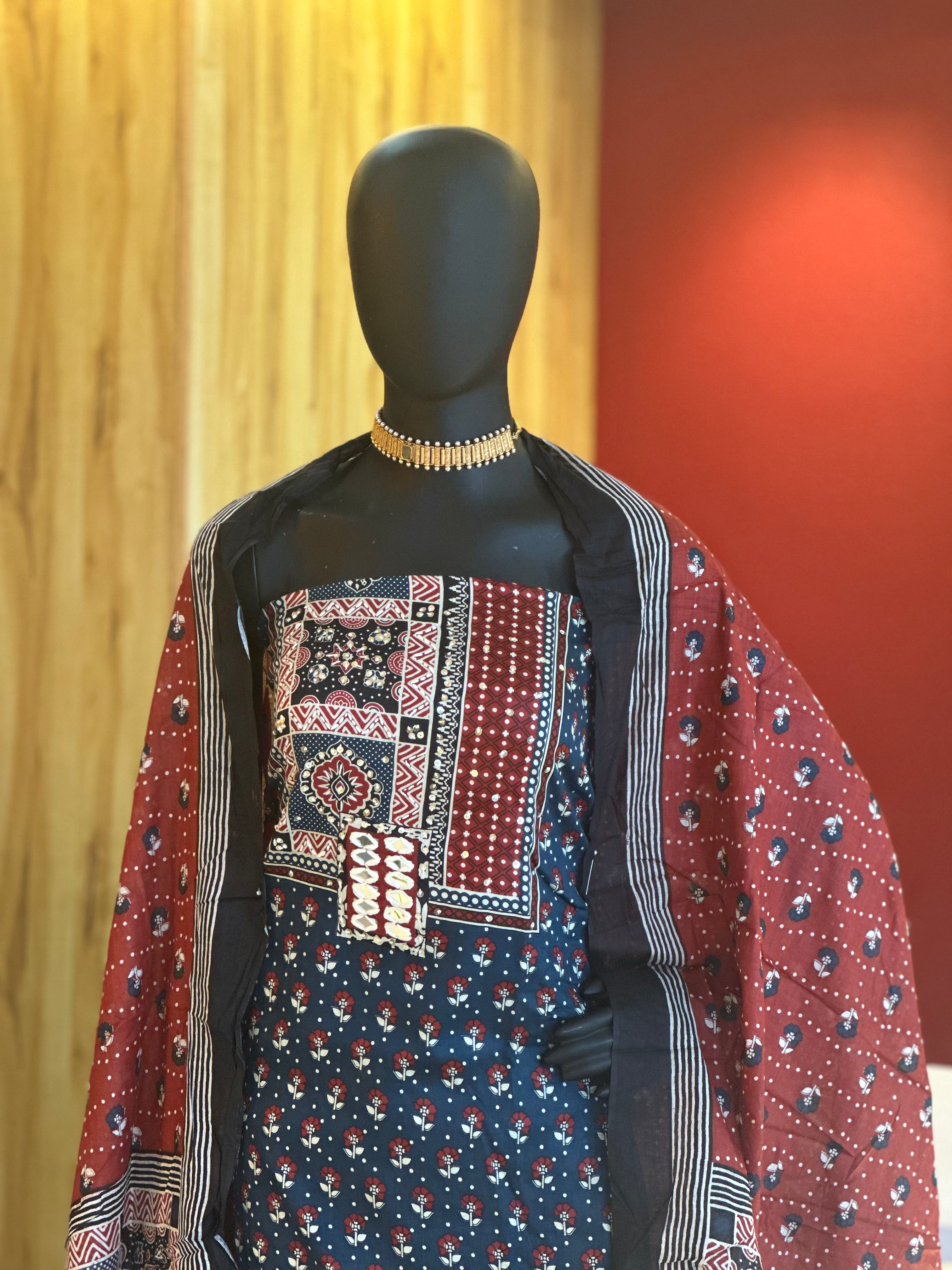 Chameli Silk Embroidery Dress Material – Premium Festive Wear by Ayka Fashions