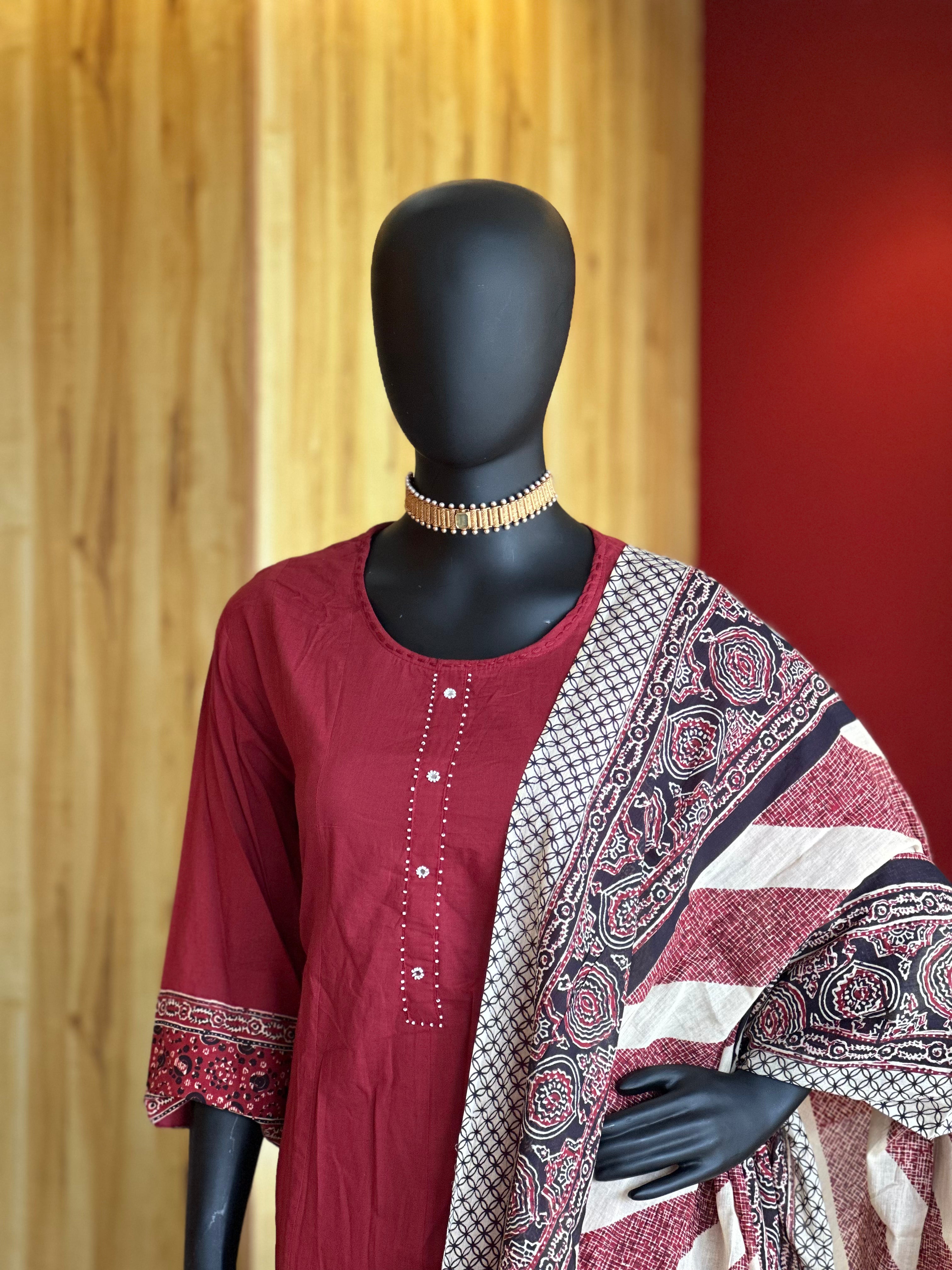 Cotton Umbrella Cut Churidar / Salwar Set – Elegant Flared Style by Ayka Fashions