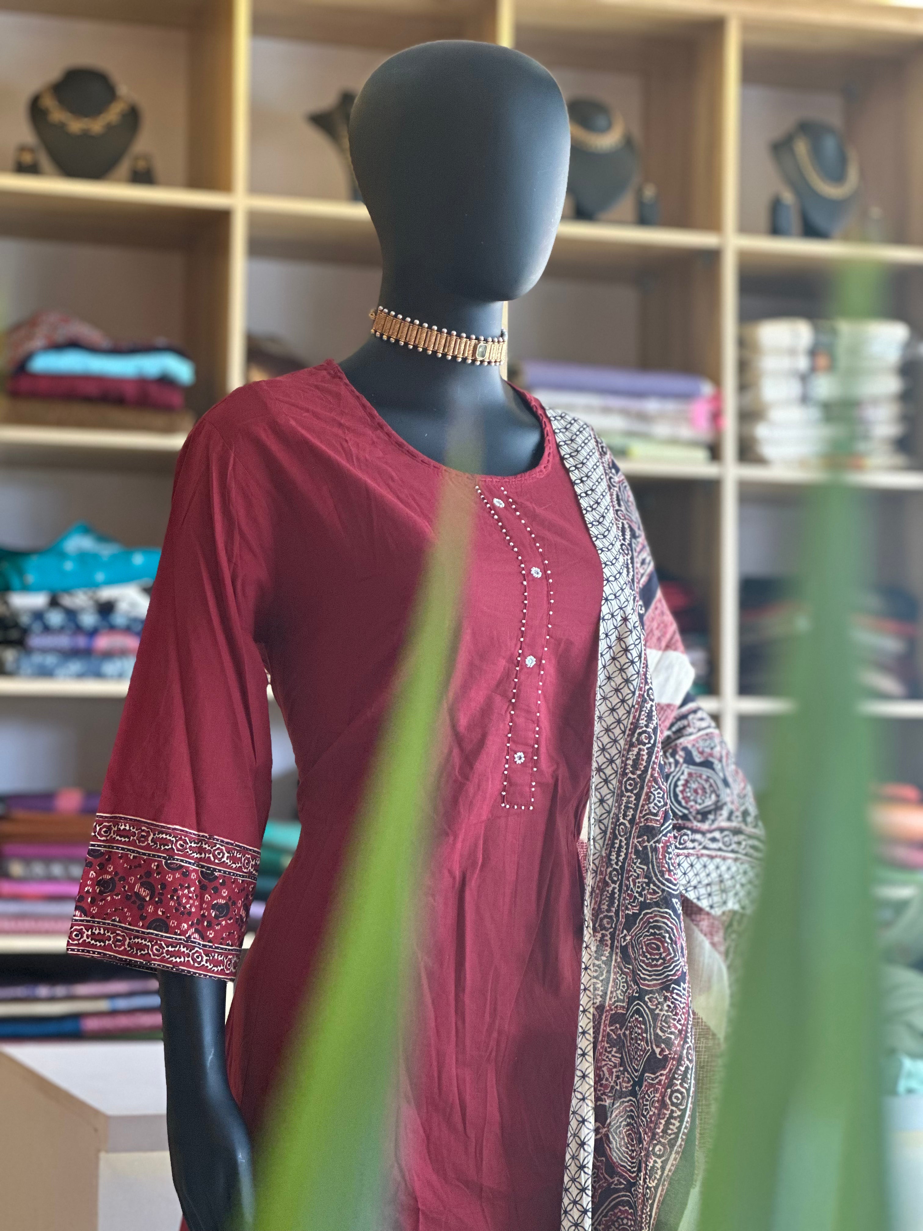 Cotton Umbrella Cut Churidar / Salwar Set – Elegant Flared Style by Ayka Fashions