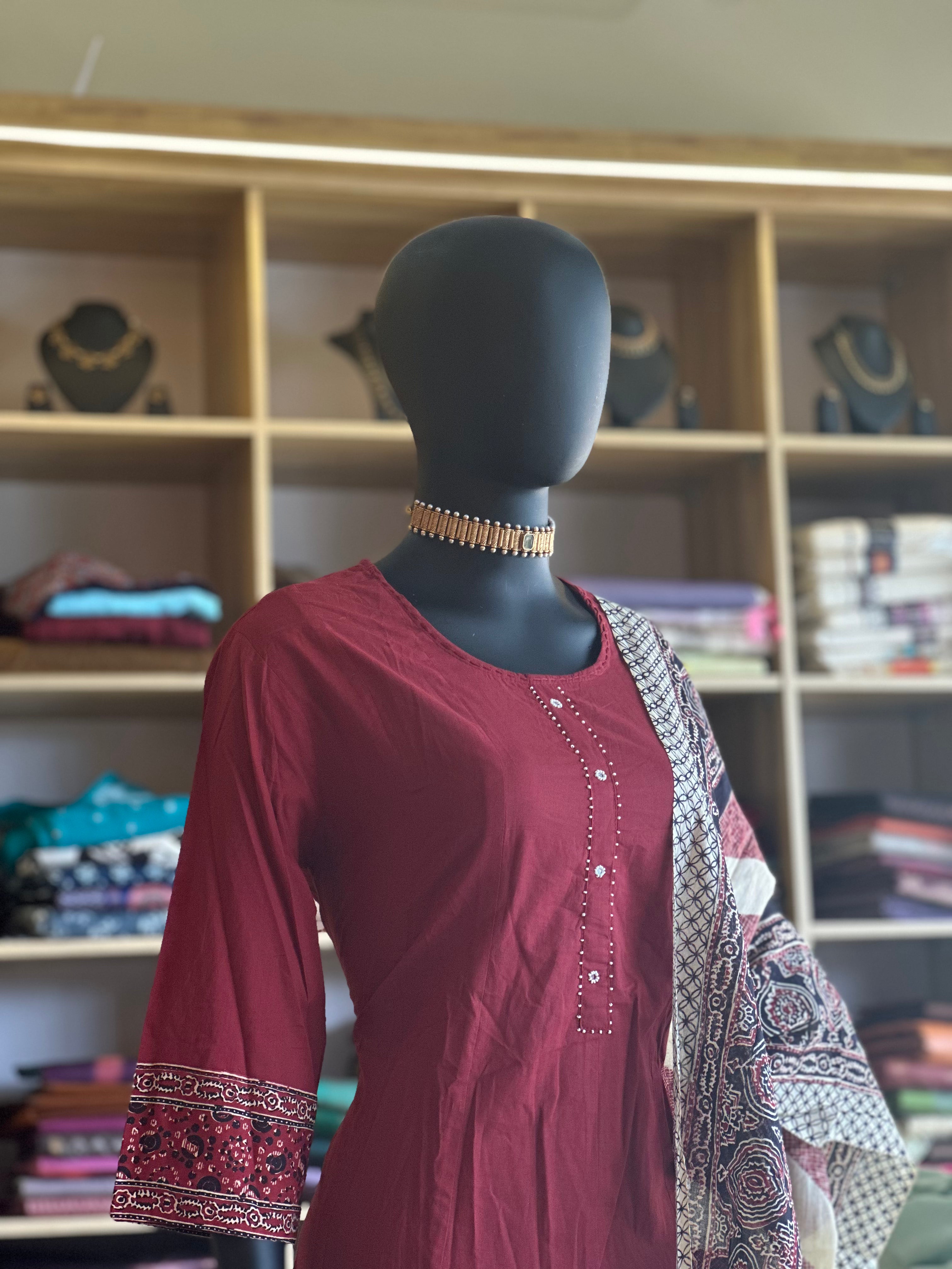 Cotton Umbrella Cut Churidar / Salwar Set – Elegant Flared Style by Ayka Fashions