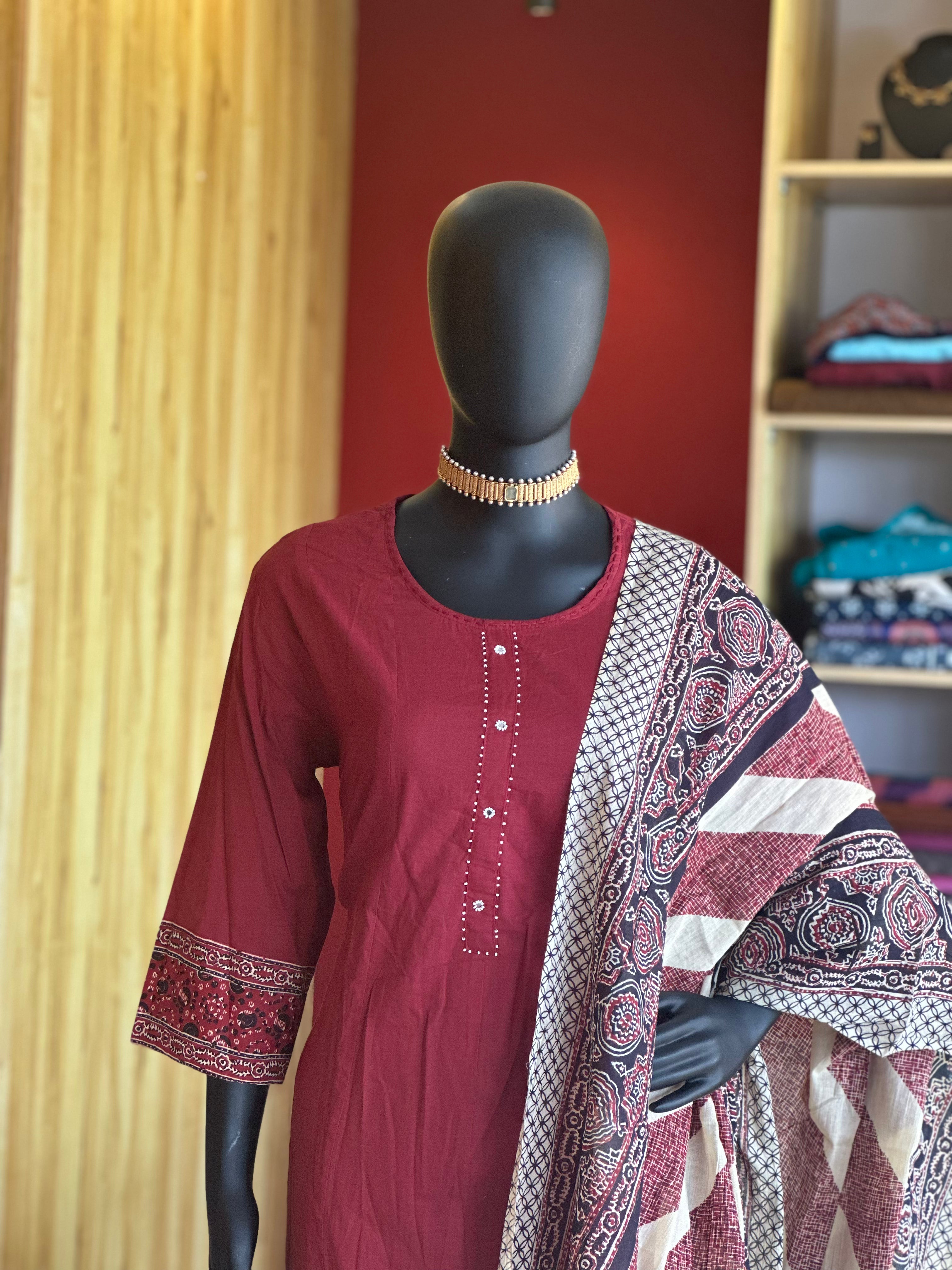 Cotton Umbrella Cut Churidar / Salwar Set – Elegant Flared Style by Ayka Fashions